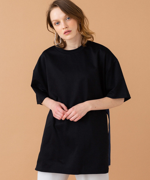 UNITED TOKYO（ユナイテッドトウキョウ）の「アレンジビッグTシャツ（Tシャツ/カットソー・レディース・ブラック/ベージュ/オフホワイト・1）」の5枚目の写真