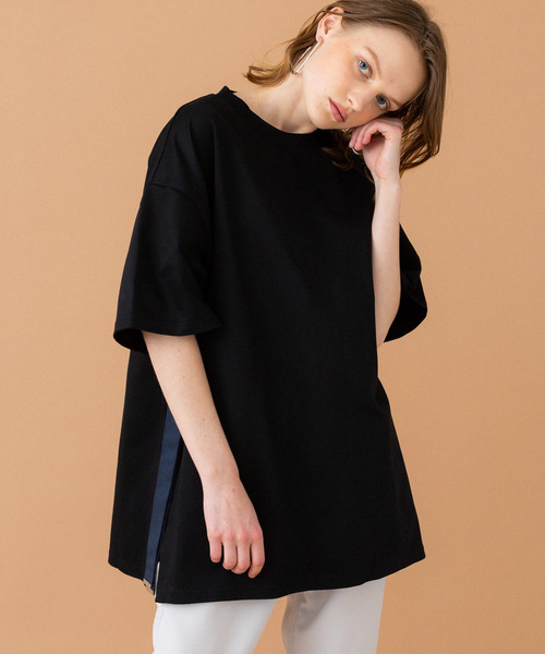 UNITED TOKYO（ユナイテッドトウキョウ）の「アレンジビッグTシャツ（Tシャツ/カットソー・レディース・ブラック/ベージュ/オフホワイト・1）」の6枚目の写真