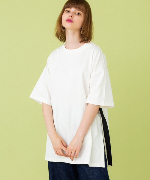 UNITED TOKYO（ユナイテッドトウキョウ）の「アレンジビッグTシャツ（Tシャツ/カットソー・レディース・ブラック/ベージュ/オフホワイト・1）」の13枚目の写真