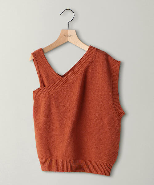 BEAUTY&YOUTH UNITED ARROWS（ビューティーアンドユースユナイテッドアローズ）の「BY ブークレ タンクトップ＆ワンショルダーセット（ニット/セーター・レディース・オレンジ/ナチュラル・FREE）」の5枚目の写真