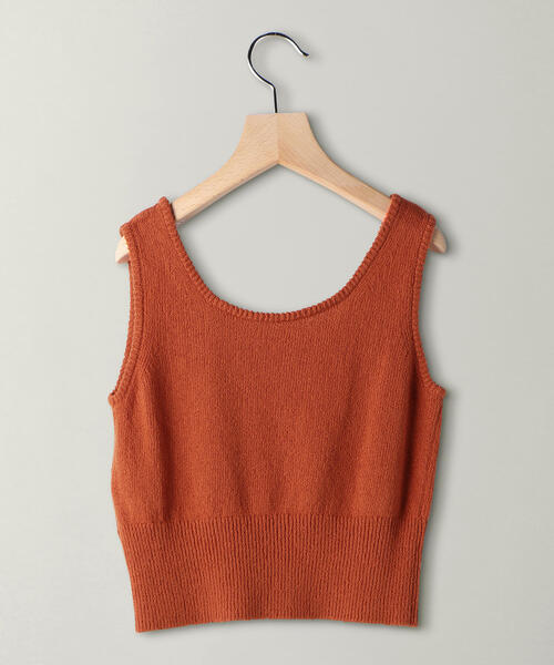 BEAUTY&YOUTH UNITED ARROWS（ビューティーアンドユースユナイテッドアローズ）の「BY ブークレ タンクトップ＆ワンショルダーセット（ニット/セーター・レディース・オレンジ/ナチュラル・FREE）」の8枚目の写真
