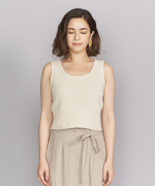 BEAUTY&YOUTH UNITED ARROWS（ビューティーアンドユースユナイテッドアローズ）の「BY ブークレ タンクトップ＆ワンショルダーセット（ニット/セーター・レディース・オレンジ/ナチュラル・FREE）」の9枚目の写真