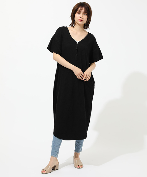セール Thermal Henley Onepiece サマールヘンリーワンピース タンクトップ Azul By Moussy アズールバイマウジー のファッション通販 Zozotown