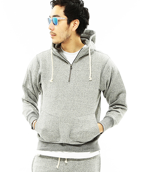 Healthknit（ヘルスニット）の「【WEB限定】Healthknit /ハーフジップ プルオーバーパーカー（スウェット・メンズ・ネイビー/オフホワイト/グレー・LARGE/SMALL/MEDIUM）」の2枚目の写真