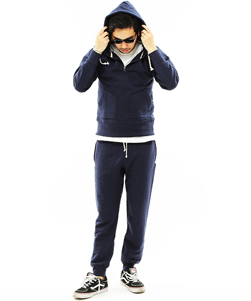 Healthknit（ヘルスニット）の「【WEB限定】Healthknit /ハーフジップ プルオーバーパーカー（スウェット・メンズ・ネイビー/オフホワイト/グレー・LARGE/SMALL/MEDIUM）」の6枚目の写真