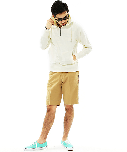 Healthknit（ヘルスニット）の「【WEB限定】Healthknit /ハーフジップ プルオーバーパーカー（スウェット・メンズ・ネイビー/オフホワイト/グレー・LARGE/SMALL/MEDIUM）」の7枚目の写真