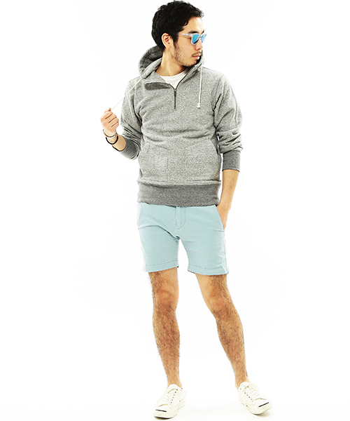 Healthknit（ヘルスニット）の「【WEB限定】Healthknit /ハーフジップ プルオーバーパーカー（スウェット・メンズ・ネイビー/オフホワイト/グレー・LARGE/SMALL/MEDIUM）」の14枚目の写真