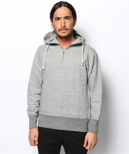 Healthknit（ヘルスニット）の「【WEB限定】Healthknit /ハーフジップ プルオーバーパーカー（スウェット・メンズ・ネイビー/オフホワイト/グレー・LARGE/SMALL/MEDIUM）」の15枚目の写真