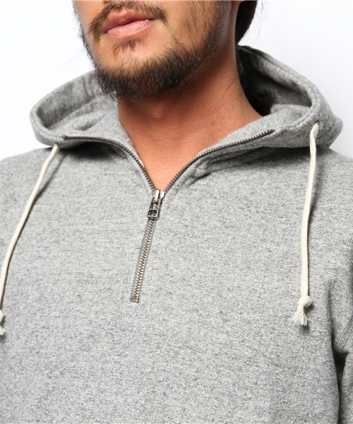 Healthknit（ヘルスニット）の「【WEB限定】Healthknit /ハーフジップ プルオーバーパーカー（スウェット・メンズ・ネイビー/オフホワイト/グレー・LARGE/SMALL/MEDIUM）」の8枚目の写真