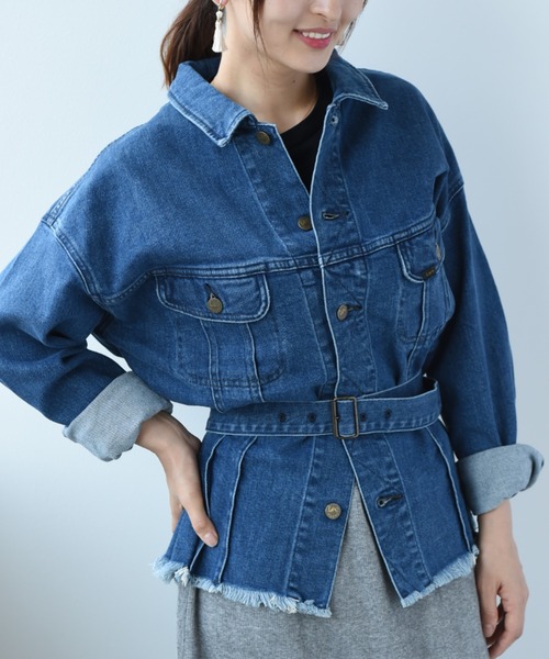 Lee(リー)の「【Lee】WAIST MARK JACKET(デニムジャケット)」|ブルー