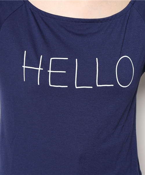 VIS（ビス）の「ロゴプリント入りプルオーバー（Tシャツ/カットソー・レディース・グレー/ホワイト/ネイビー・MEDIUM）」の9枚目の写真