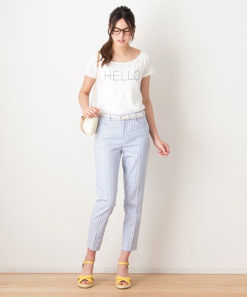 VIS（ビス）の「ロゴプリント入りプルオーバー（Tシャツ/カットソー・レディース・グレー/ホワイト/ネイビー・MEDIUM）」の11枚目の写真