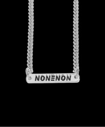 『NONENON』TAB NECKLACE / ノンノン タブ デザイン ロゴ チェーン ネックレス