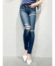 GYDA | thigh high cut kneeダメージスキニーデニムパンツ(デニムパンツ)