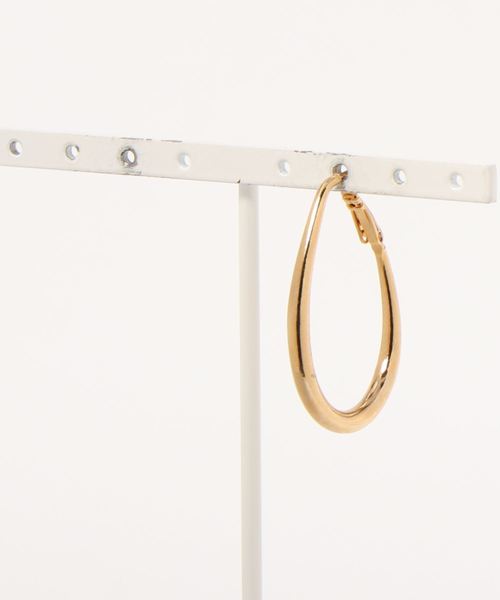 flower（フラワー）の「オーバルフープピアス（ピアス（片耳用）・レディース・シルバー/ゴールド・FREE）」の5枚目の写真