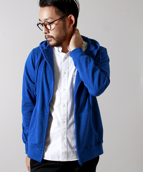 WEGO(ウィゴー)の「WEGO/ZIPパーカー(パーカー・メンズ・ホワイト/ブラック/杢グレー/ネイビー/ロイヤルブルー/ワイン・LARGE/MEDIUM/SMALL)」の6枚目の写真