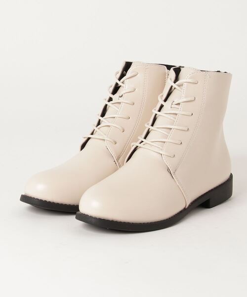 AAA+（サンエープラス）の「AAA / 美シルエットレースアップブーツ(3592-SA)　ショートブーツ（ブーツ・レディース・ブラック/ダークブラウン/ブラック系その他/アイボリー・LL/SS/S/M/L/XL）」の7枚目の写真