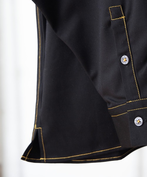 anown（アノン）の「シャイニーステッチオーバーサイズシャツ【ファッションインフルエンサー tai×anown 限定コラボ】（シャツ/ブラウス・メンズ・ホワイト/ブラック・M/L）」の5枚目の写真