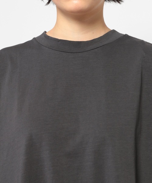 PAGEBOY（ページボーイ）の「ハイネックBIGTシャツ（Tシャツ/カットソー・レディース・チャコールグレー/オフホワイト/ライム/ゼブラ/グレイッシュベージュ・FREE）」の21枚目の写真