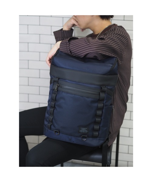 GUSCIO UOMO（グッシオ ウォーモ）の「【グッシオ ウォーモ】【通勤通学】　BOX型バッグパック（バックパック/リュック・メンズ・ブラック/カーキ/ネイビー・FREE）」の14枚目の写真