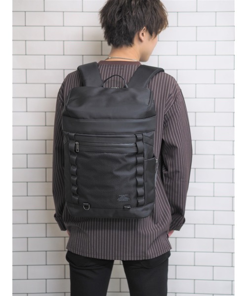 GUSCIO UOMO（グッシオ ウォーモ）の「【グッシオ ウォーモ】【通勤通学】　BOX型バッグパック（バックパック/リュック・メンズ・ブラック/カーキ/ネイビー・FREE）」の21枚目の写真