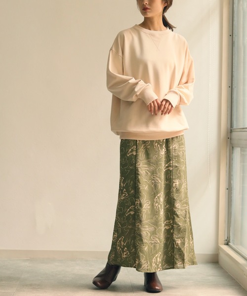 PGG ◼️スカート ◼️ マーブル柄 CLEIO（クレイオ）の「【CLEIO】マーブル柄パイピングスカート