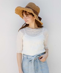 flower | フェミニンシアーハーフトップ(シャツ/ブラウス)