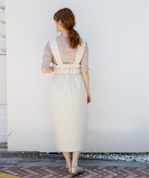 flower(フラワー)の「フェミニンシアーハーフトップ(シャツ/ブラウス・レディース・ホワイト/ベージュ・FREE)」の16枚目の写真