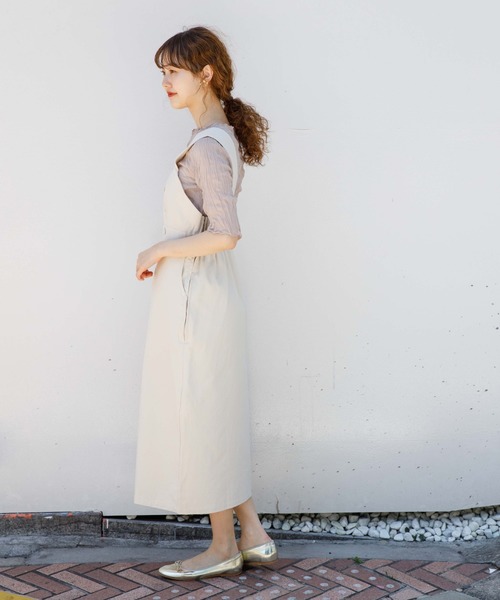 flower(フラワー)の「フェミニンシアーハーフトップ(シャツ/ブラウス・レディース・ホワイト/ベージュ・FREE)」の15枚目の写真