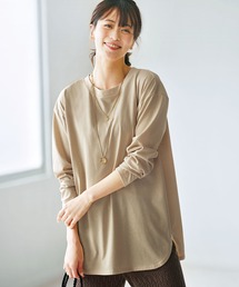 裾ラウンドデザインTシャツ