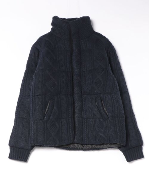 Mag.(マグ)の「【Bl】中綿ニットブルゾン(ブルゾン・レディース・ブルー系その他/ネイビー・MEDIUM/LARGE)」の1枚目の写真