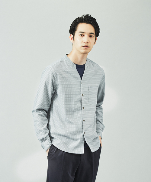 展開店舗限定 レトロ小紋柄 長袖キーネックシャツ Www Clearviewhort Com