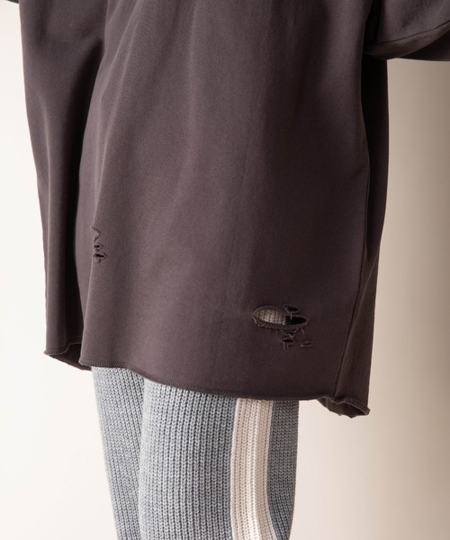 Mysa&Liina（ミーサリーナ）の「ダメージスウェットトップス（スウェット・レディース・チャコールグレー/ラベンダー/グレー系その他/キャメル・M）」の14枚目の写真