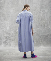 ドゥロワー drawer シャツワンピース　ロングシャツ Drawer（ドゥロワー）の「Drawer コットンストライプロングシャツ