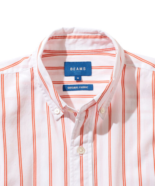 BEAMS（ビームス）の「BEAMS / ストライプ イージー ボタンダウンシャツ（シャツ/ブラウス・メンズ・ブルー/ホワイト・MEDIUM/X-LARGE/SMALL/LARGE）」の8枚目の写真