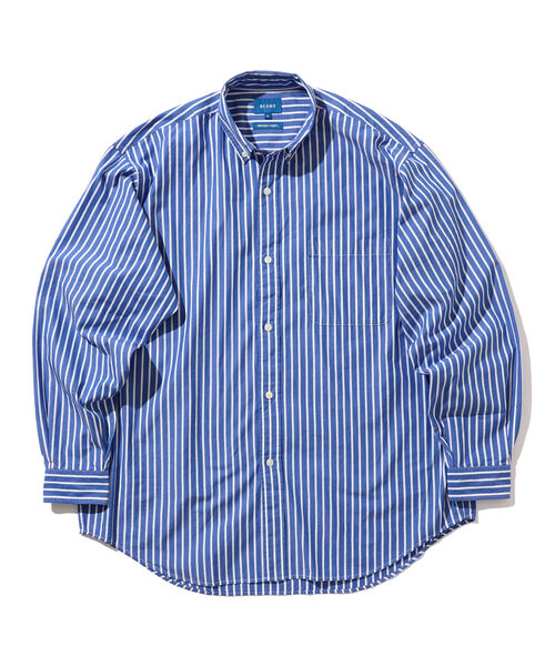 BEAMS（ビームス）の「BEAMS / ストライプ イージー ボタンダウンシャツ（シャツ/ブラウス・メンズ・ブルー/ホワイト・MEDIUM/X-LARGE/SMALL/LARGE）」の13枚目の写真