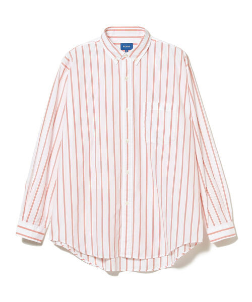 BEAMS（ビームス）の「BEAMS / ストライプ イージー ボタンダウンシャツ（シャツ/ブラウス・メンズ・ブルー/ホワイト・MEDIUM/X-LARGE/SMALL/LARGE）」の14枚目の写真