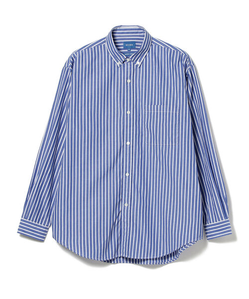 BEAMS（ビームス）の「BEAMS / ストライプ イージー ボタンダウンシャツ（シャツ/ブラウス・メンズ・ブルー/ホワイト・MEDIUM/X-LARGE/SMALL/LARGE）」の16枚目の写真