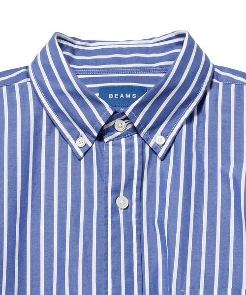 BEAMS（ビームス）の「BEAMS / ストライプ イージー ボタンダウンシャツ（シャツ/ブラウス・メンズ・ブルー/ホワイト・MEDIUM/X-LARGE/SMALL/LARGE）」の17枚目の写真