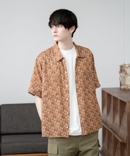 UNIVERSAL OVERALL(ユニバーサルオーバーオール)の「【UNIVERSAL OVERALL】 OPEN COLLAR SHIRT(シャツ/ブラウス・メンズ・ラベンダー/オレンジ/ベージュ/ホワイト系その他/ホワイト系その他2/ミント・LARGE/SMALL/MEDIUM)」の9枚目の写真