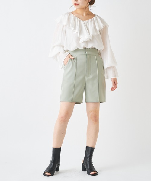 Chico（チコ）の「バックレースアップショートパンツ（その他パンツ・レディース・ブラック/ミント/ライトベージュ・FREE）」の20枚目の写真