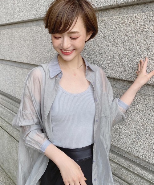 yukichi.(ユキチ)の「Cape design ensemble tops / yukichi.(Tシャツ/カットソー・レディース・グリーン/ブラック/ライトグレー・FREE)」の10枚目の写真