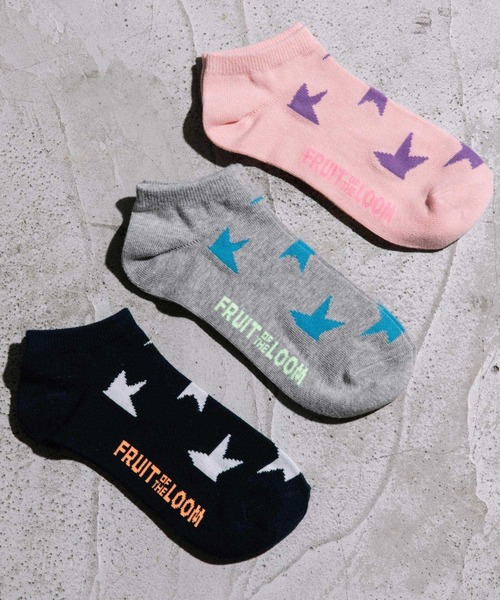 FRUIT OF THE LOOM（フルーツオブザルーム）の「アンクル丈柄ソックス3Pセット（ソックス/靴下・レディース・C/B/A・WOMENS）」の2枚目の写真