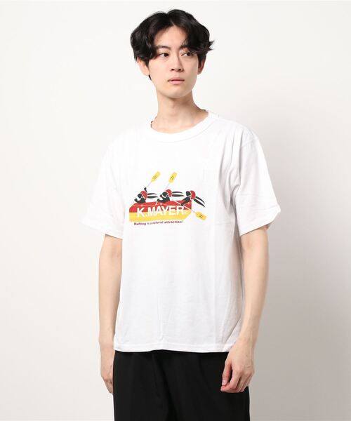 KRIFF MAYER（クリフメイヤー）の「抗菌半袖TEE(ボート)（Tシャツ/カットソー・メンズ・ネイビー/ブラウン/オフホワイト/ライトグリーン・SMALL/MEDIUM/LARGE/X-LARGE）」の2枚目の写真