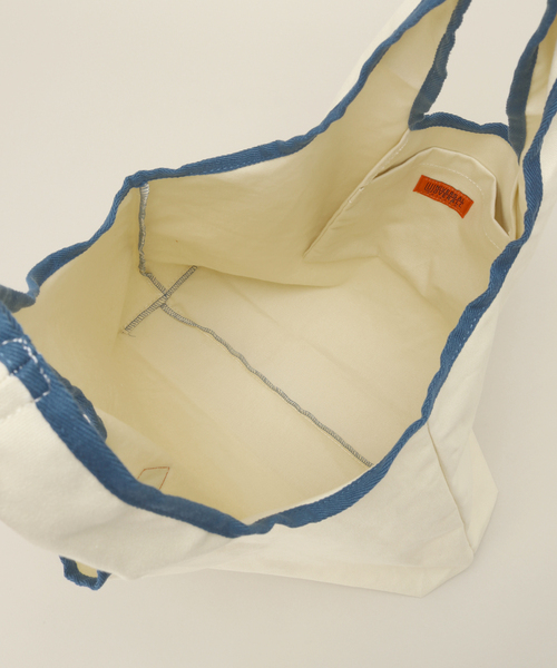 INHERIT(インヘリット)の「【UNIVERSAL OVERALL/ユニバーサルオーバーオール】 multi eco tote(ショルダーバッグ・メンズ・カーキ/ブルー系その他/アイボリー・FREE)」の12枚目の写真