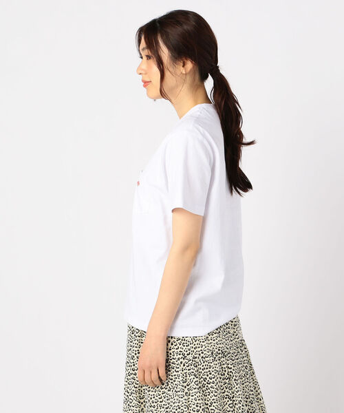 DANTON（ダントン）の「【DANTON/ダントン】POCKET Tシャツ #JD-9041（Tシャツ/カットソー・レディース・ホワイト/ブラック/オリーブ/ダークネイビー/パープル/キャメル・34/36）」の8枚目の写真
