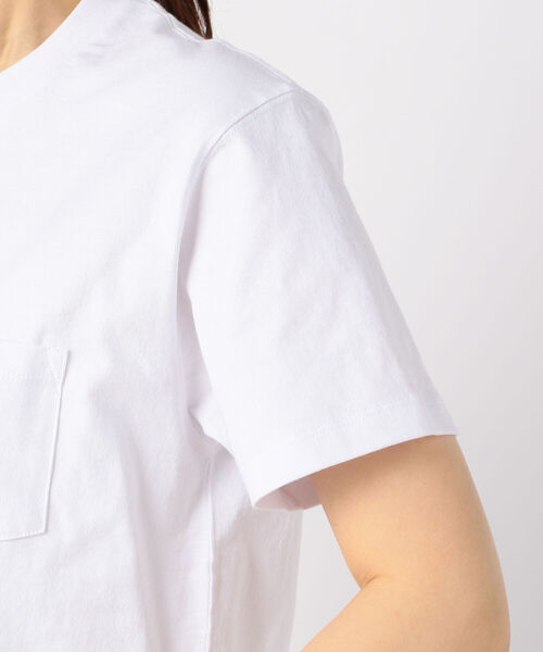 DANTON（ダントン）の「【DANTON/ダントン】POCKET Tシャツ #JD-9041（Tシャツ/カットソー・レディース・ホワイト/ブラック/オリーブ/ダークネイビー/パープル/キャメル・34/36）」の11枚目の写真