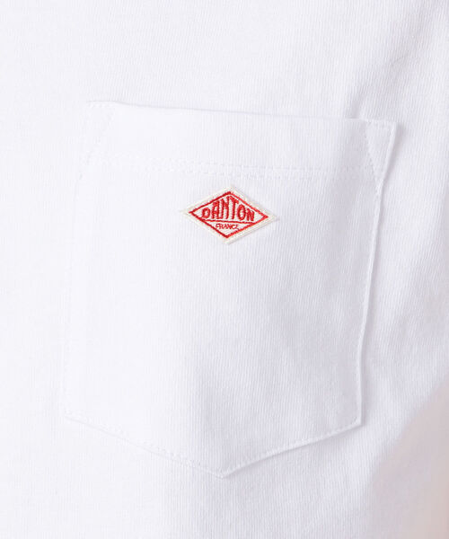 DANTON（ダントン）の「【DANTON/ダントン】POCKET Tシャツ #JD-9041（Tシャツ/カットソー・レディース・ホワイト/ブラック/オリーブ/ダークネイビー/パープル/キャメル・34/36）」の13枚目の写真