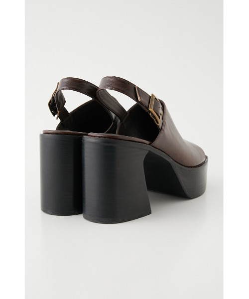 SLY（スライ）の「F LEATHER OIL COVERED SANDAL フェイクレザー サンダル（サンダル・レディース・ブラック/ブラウン・LARGE/MEDIUM/SMALL）」の7枚目の写真