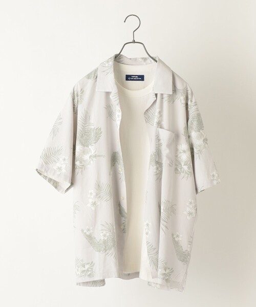 SHIPS any（シップス エニィ）の「SHIPS any: ダーク アロハ 半袖 シャツ◇（シャツ/ブラウス・メンズ・ブラック/ネイビー/シルバーグレー/ダークグリーン/カーキ/ロイヤルブルー・SMALL/MEDIUM/LARGE/X-LARGE）」の3枚目の写真